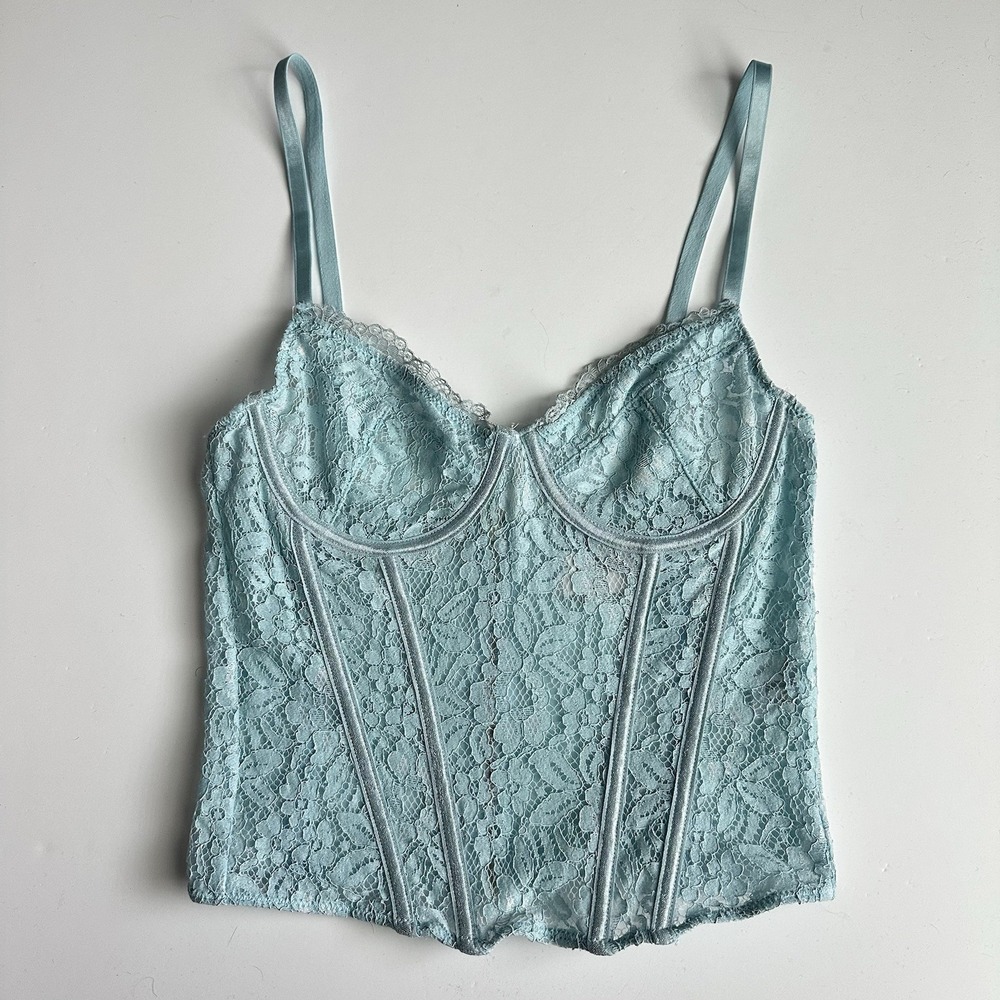 Beginning Boutique Corset Lace‎ Womens Size US 4 Pastel Blue